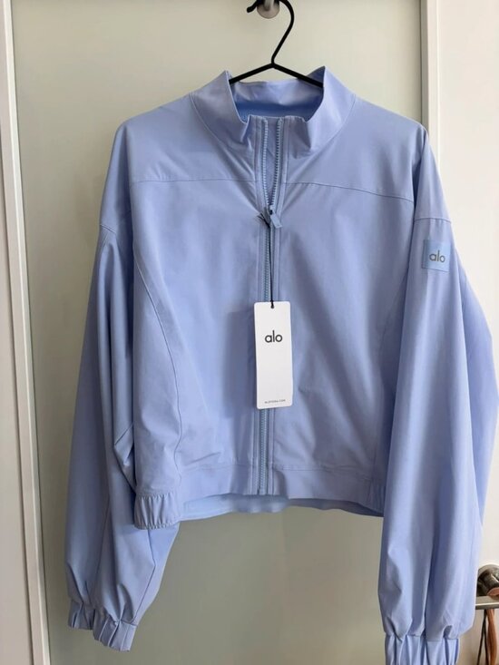 ALO Yoga Jackets & Blazers - Alo Yoga Club House Jacket Light Blue Women's Size L